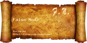 Faise Noé névjegykártya